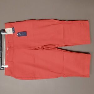 St. John's Bay Radiant Coral Capri Pants 16 NWT